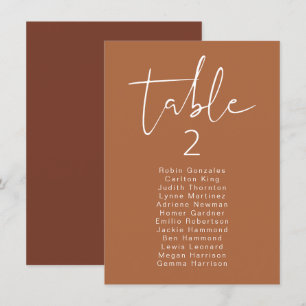 CORIANDER Vertical Modern Boho Table Kaart