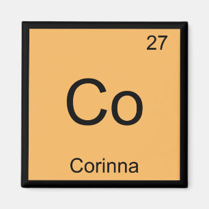 Corinna Naam Chemie Element Periodiek Systeem Magneet