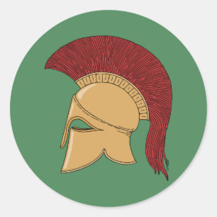 Corinthian Helmet Ronde Sticker