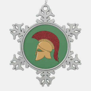 Corinthian Helmet Tin Sneeuwvlok Ornament