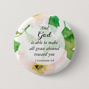 Corinthians Bijbelscripts Honeybee Flower Ronde Button 5,7 Cm
