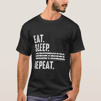 Corinthians Thema Eet Slaap Herhaal Voetbal Brazil T-shirt