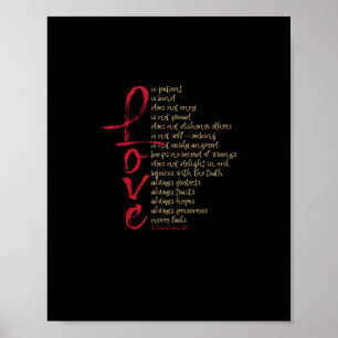 Corinthiërs Bijbelvers Liefde Is Geduldig Liefde I Poster