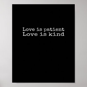 Corinthiërs Liefde Is Geduldig Liefde Is Vriendeli Poster