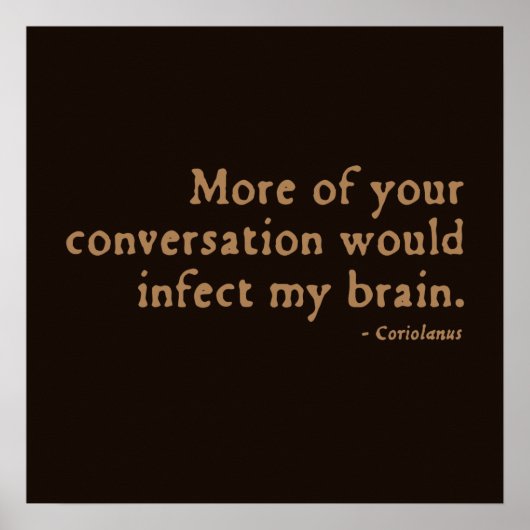 Coriolanus Insult (16eC versie) Poster (Voorkant)