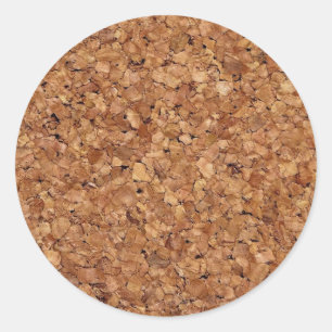 Cork achtergrond Foto Ronde Sticker