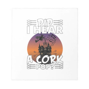 Cork hoorde knallen Halloween spookhuis kurkentrek Notitieblok