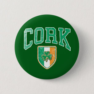 CORK Ireland Ronde Button 5,7 Cm