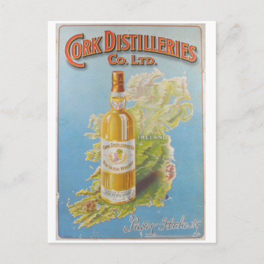 Cork Ireland Whiskey Distillery Briefkaart (Voorkant)