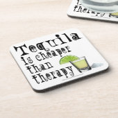 CORK ONDERZETTERS SET, TEQUILA IS CHEAPER DAN THER (Linkerzijde)