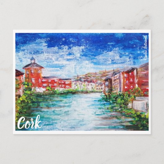 Cork, River Lee carte postale de peinture (Devant)
