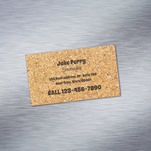 Cork Wine Consultant Magnetisch Visitekaartje (Voorbeeld)