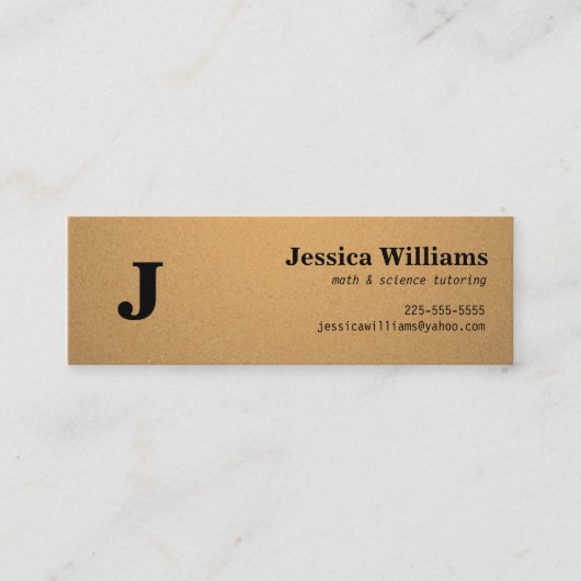 Corkboard-oproepkaart Mini Visitekaartje (Voorkant)