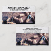 Corks | Carte de visite de table en bois (Devant / Derrière)