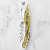 Corkschroef - Naam op achtergrond van Bamboe Kurkentrekker (Voorkant)