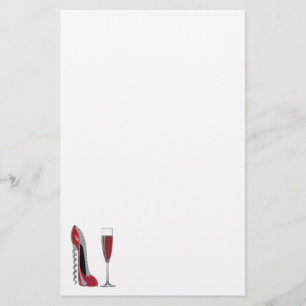 Corkschroef Red Stiletto en Red Wine Art Briefpapier