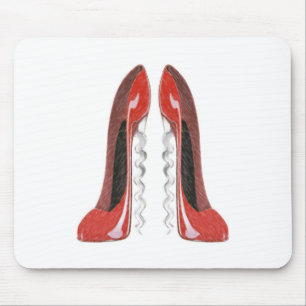 Corkschroef Red Stiletto Shoes Muismat