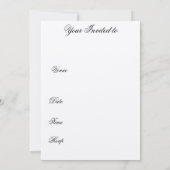 Corkschroef Roze Stiletto en Champagne Uitnodiging (Achterkant)