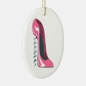 Corkschroef Roze Stiletto Shoe Ornament (Rechts)