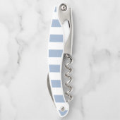 Corkscrew Bottle Opener Blue & White Stripe (Achterkant)
