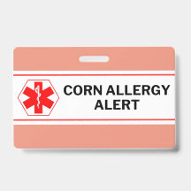 Corn Allergie Alarm Noodkaart