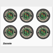 Corn allergie Awareness Logo Ronde Sticker (Vel)
