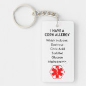 Corn Allergy Alert Sleutelhanger (Voorkant)