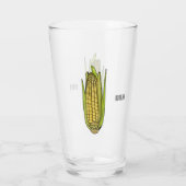 Corn cartoon illustratie glas (Achterkant)