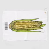 Corn cartoon illustratie golfhanddoek (Horizontaal)