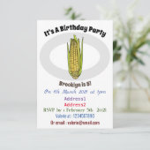 Corn cartoon illustratie kaart (Staand voorkant)