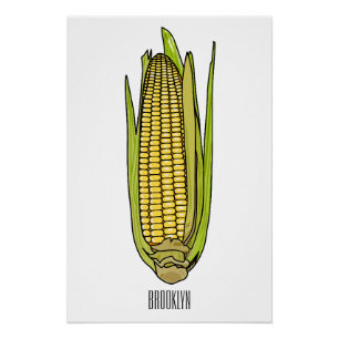 Corn cartoon illustratie perfect poster