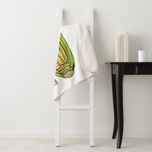 Corn cartoon illustratie sherpa deken (In situ)