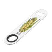 Corn cartoon illustratie speed flessenopener (Voorkant Gekanteld)
