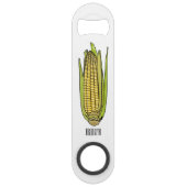 Corn cartoon illustratie speed flessenopener (Achterkant)
