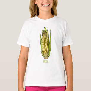 Corn cartoon illustratie t-shirt