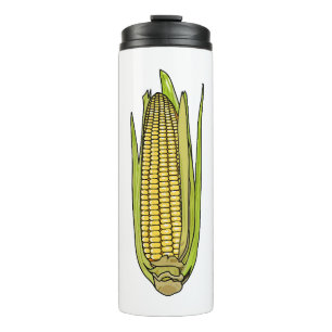 Corn cartoon illustratie thermosbeker