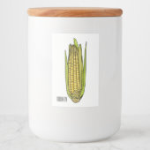 Corn cartoon illustratie voedselcontainer etiket (Voorkant)