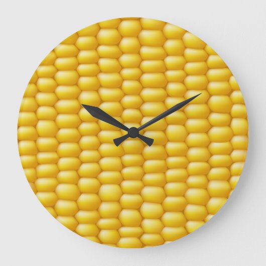 Corn Cob Achtergrond Grote Klok (Voorkant)
