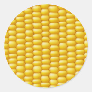 Corn Cob Achtergrond Ronde Sticker