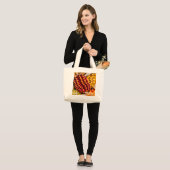 Corn cobs grote tote bag (Voorkant (model))