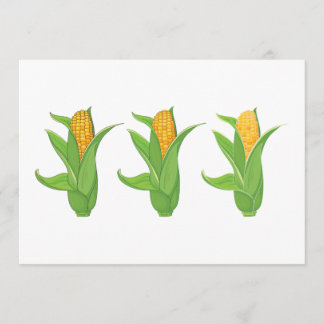 Corn Cobs-uitnodigingen Kaart