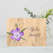 Corn Cockle Flower in Wheat Field Waterverf Kaart (Staand voorkant)