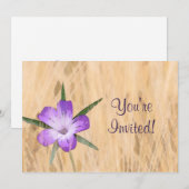 Corn Cockle Flower in Wheat Field Waterverf Kaart (Voorkant / Achterkant)