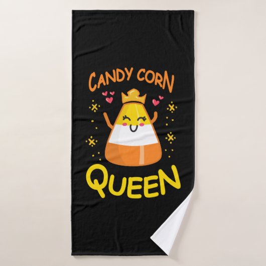 Corn de bonbons Reine mignonne Halloween Kawaii Co (Serviette de bain)