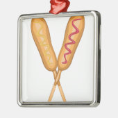 Corn Dogs Metalen Ornament (Links)