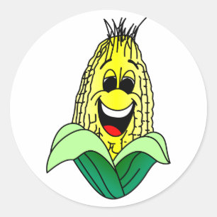 Corn Face Ronde Sticker