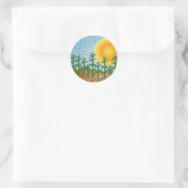 Corn Field Ronde Sticker (Tas)
