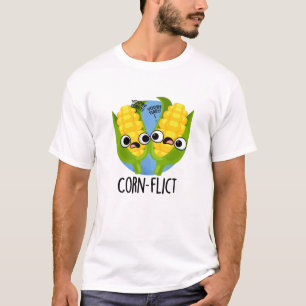 Corn-flict Grappige Corn Pun T-shirt