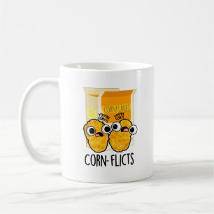 Corn-flicts Funny Corn Flakes Pun Koffiemok