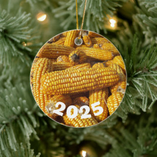 Corn Harvest, pool van geoogste corncobs Keramisch Ornament